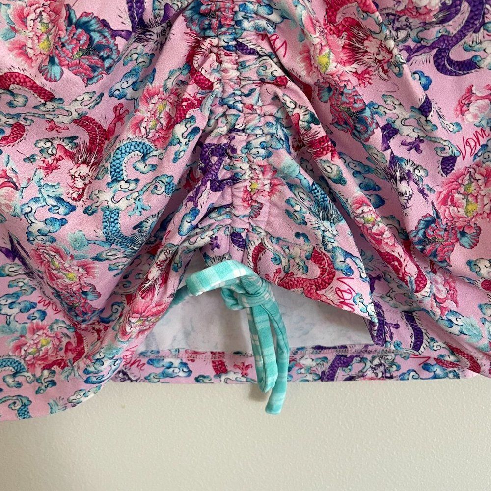 Revolve x VDM Natalie Ruched Dragons Swim Cover Up‎ Skirt Medium - Picture 3 of 8